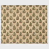 Antikes Weihnachtsmuster Geschenkpapier (Flach)