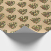 Antikes Weihnachtsmuster Geschenkpapier (Ecke)