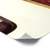 Antikes Weinflaschen-Traubenmuster Poster (Ecke)