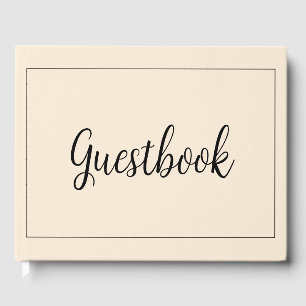 Antikes Weiß Minimalistisch Gästebuch
