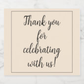 Antikes Weiß Schaumweinetikett (Einzelnes Label)