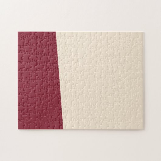 Antikes Weiß und antikes Ruby mit soliden Farben Puzzle (Horizontal)