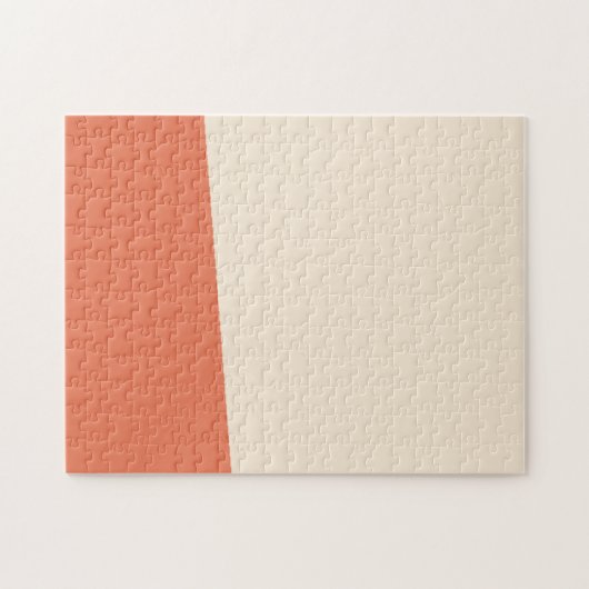 Antikes Weiß und Burnt Sienna Solide Farben Puzzle (Horizontal)