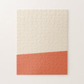 Antikes Weiß und Burnt Sienna Solide Farben Puzzle (Vertikal)