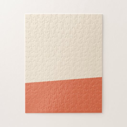 Antikes Weiß und Burnt Sienna Solide Farben Puzzle (Vertikal)