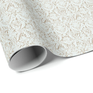 Antikes weißes Spitzen-Wrapper-Papier im Coquette- Geschenkpapier