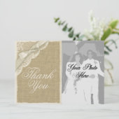 Antikes, weißes Spitzenland Vielen Dank Dankeskarte (Stehend Vorderseite)