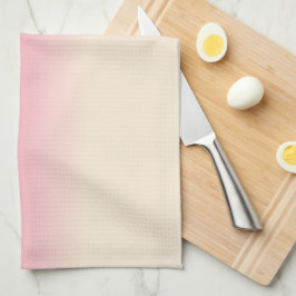 Antikes weißes und Winter Sky Pink Ombre Muster Geschirrtuch