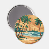 Antikes West Palm Beach, Florida Magnet (Vorderseite/Rückseite)