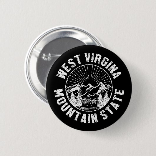 Antikes West Virginia Button (Vorne & Hinten)