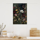 Antikes Wildblumen-Druck, Kunst Frühlingsblumen Poster (Küche)