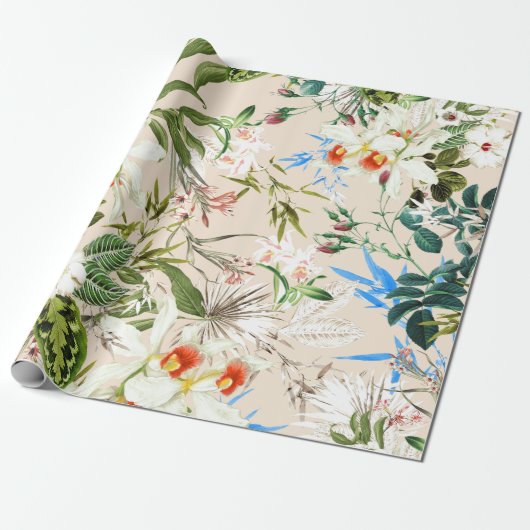 Antikes Wildblumenmuster Geschenkpapier (Ungerollt)