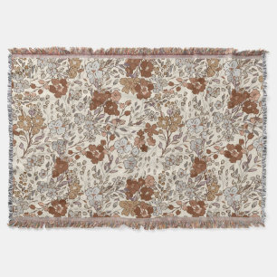 Antikes wilde Blumenbraun-Blumen-Naturmuster Decke