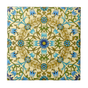 Antikes William Morris Blaues Gänseblümchen Blumen Fliese