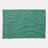 Antikes William Morris Blumendesign Grün Geschirrtuch (Horizontal)