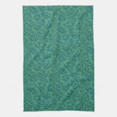 Antikes William Morris Blumendesign Grün Geschirrtuch (Vertikal)