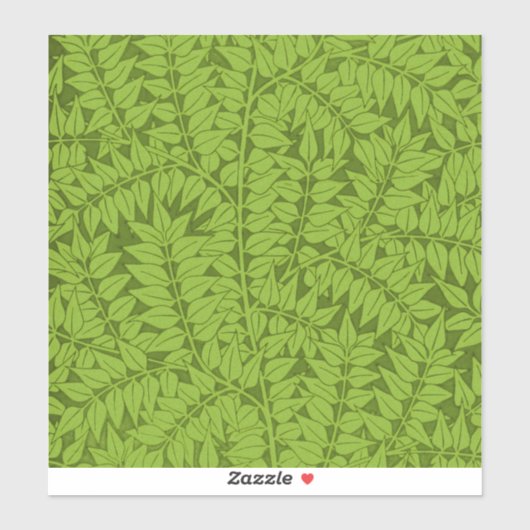 Antikes William Morris Branch Green Leaf Muster Aufkleber (Blatt)