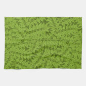 Antikes William Morris Branch Green Leaf Muster Geschirrtuch (Horizontal)