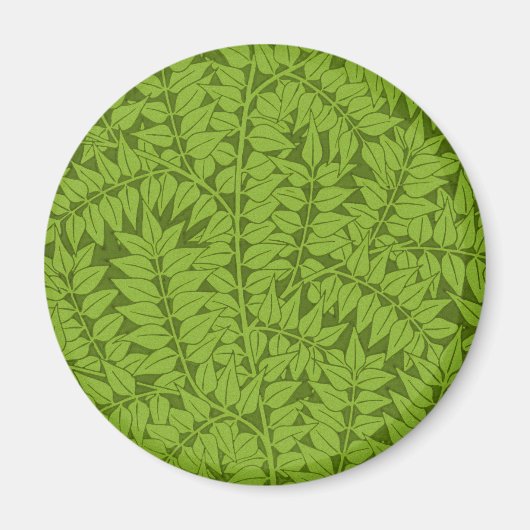 Antikes William Morris Branch Green Leaf Muster Magnet (Vorne)