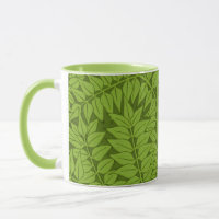 Antikes William Morris Branch Green Leaf Muster