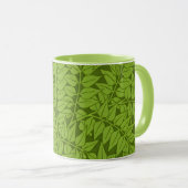 Antikes William Morris Branch Green Leaf Muster Tasse (VorderseiteRechts)