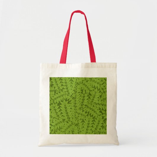 Antikes William Morris Branch Green Leaf Muster Tragetasche (Vorne)