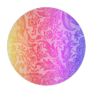 Antikes William Morris Regenbogen Botanisch Schneidebrett