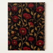 Antikes William Morris Rot Gold Mohn Monogramm Planer (Rückseite)