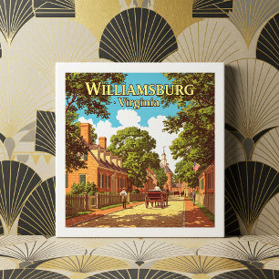 Antikes Williamsburg Virginia Fliese