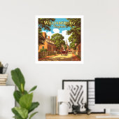 Antikes Williamsburg Virginia Poster (Heimbüro)