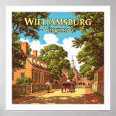 Antikes Williamsburg Virginia Poster (Vorne)