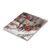 Antikes Winterpferd und Schlitten Fliese (Seite)