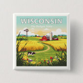 Antikes Wisconsin Button (Vorderseite)
