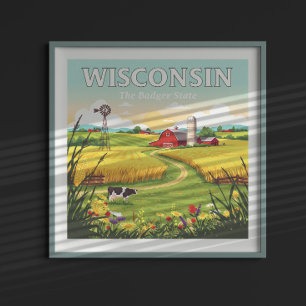 Antikes Wisconsin Poster