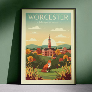 Antikes Worcester Massachusetts Poster