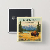 Antikes Wyoming Button (Vorne & Hinten)