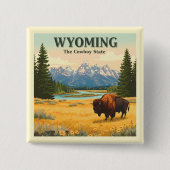 Antikes Wyoming Button (Vorderseite)