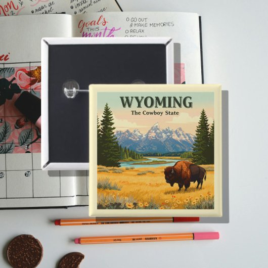 Antikes Wyoming Button
