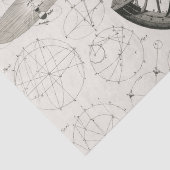 Antikes Zeichn der astrologischen Spheres Dekoupag Seidenpapier (Detail)