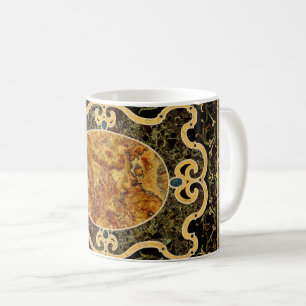 Antikes Ziermuster - italienisches Gemsteinmuster Kaffeetasse