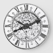 Antikes Ziffernblatt Große Wanduhr (Vorderseite)