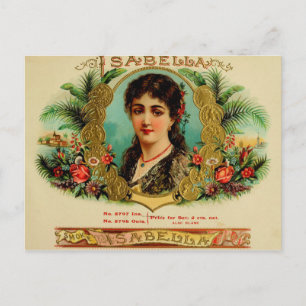 Antikes Zigarrenkistenetikett Postkarte