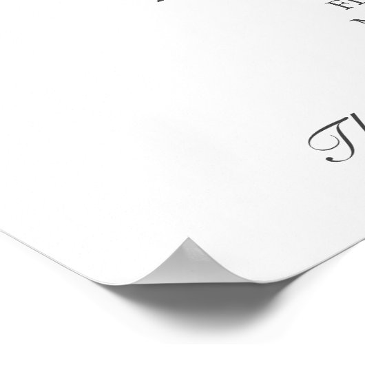 Antikgarten | Elegantes Hochzeitsfeierungsprogramm Poster (Ecke)