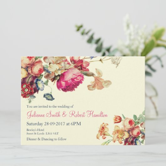 Antikgarten | Vintage Wedding Einladungen (Stehend Vorderseite)