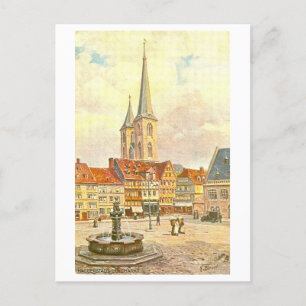 Antikmarkt Halberstadt Deutschland Postkarte