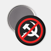 Antikommunistischer Kühlschrankmagnet (Vorderseite/Rückseite)