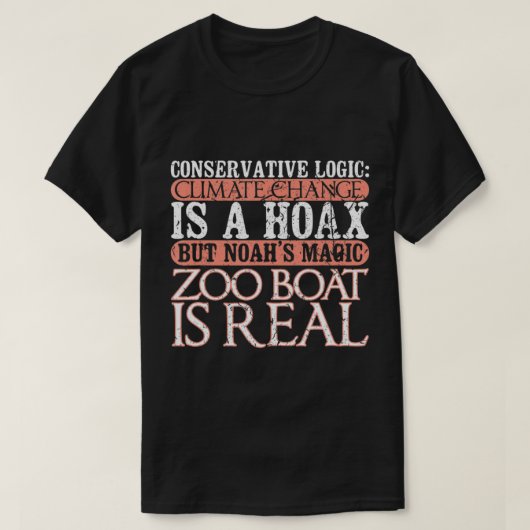 Antikonservative Anti-religiöse liberale Klima Ch T-Shirt (Design vorne)