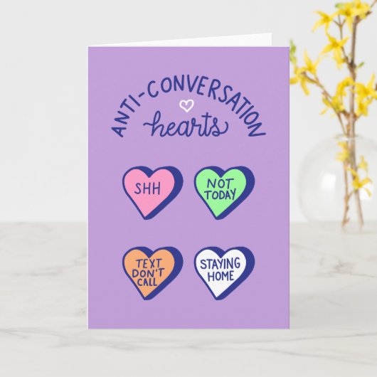 Antikonversation HerzValentinstag Karte (Gelbe Blume)