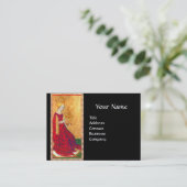 ANTIKÖSTLICHE KÜCHENQUEEN GOLDSCHWARZMONOGRAMM VISITENKARTE (Stehend Vorderseite)