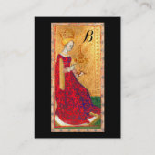 ANTIKÖSTLICHE KÜCHENQUEEN GOLDSCHWARZMONOGRAMM VISITENKARTE (Rückseite)